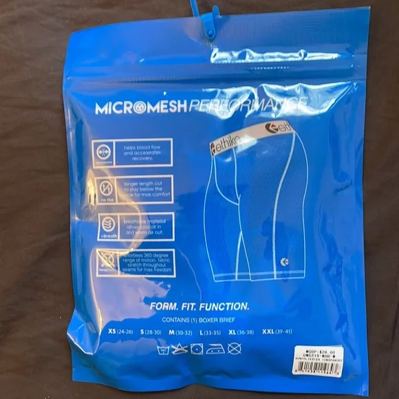 Ethika men’s medium boxer shorts (3). micro mesh compression no rise. M - Picture 3 of 7
